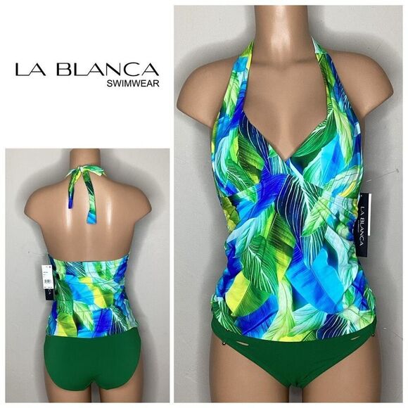 New. La Blanca tropical tankini top. Size 8. Retails $95 - Picture 1 of 6